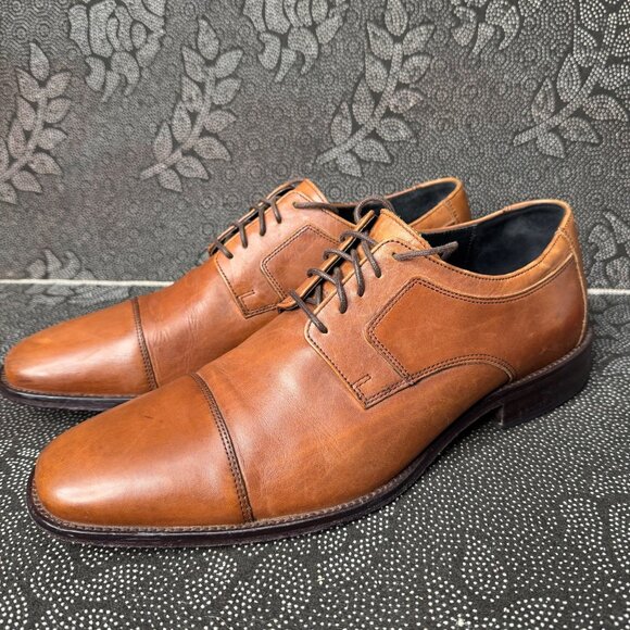Johnston & Murphy Other - Johnston & Murphy Mens Tan Leather Oxford Shoes 11M